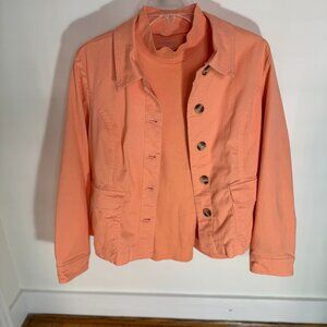 Dennisport Anywhere unlined cotton twill utility jacket, size MP, Appleseed's